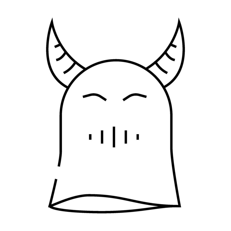 demon ghost line icon illustration vector