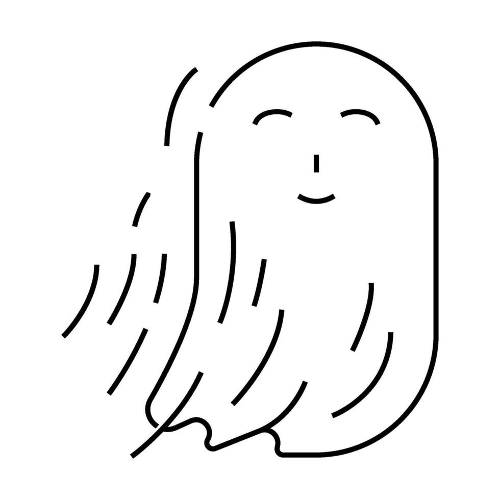 fly ghost line icon illustration vector