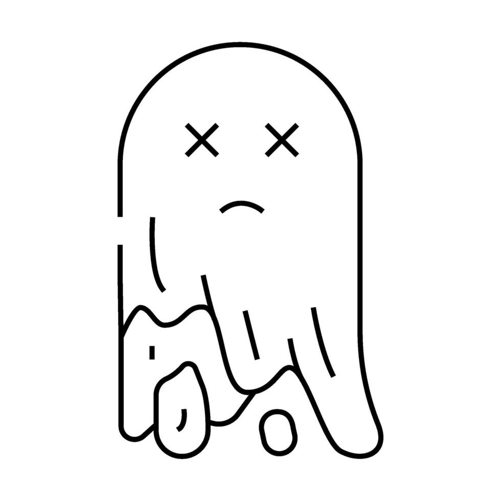 dead ghost line icon illustration vector