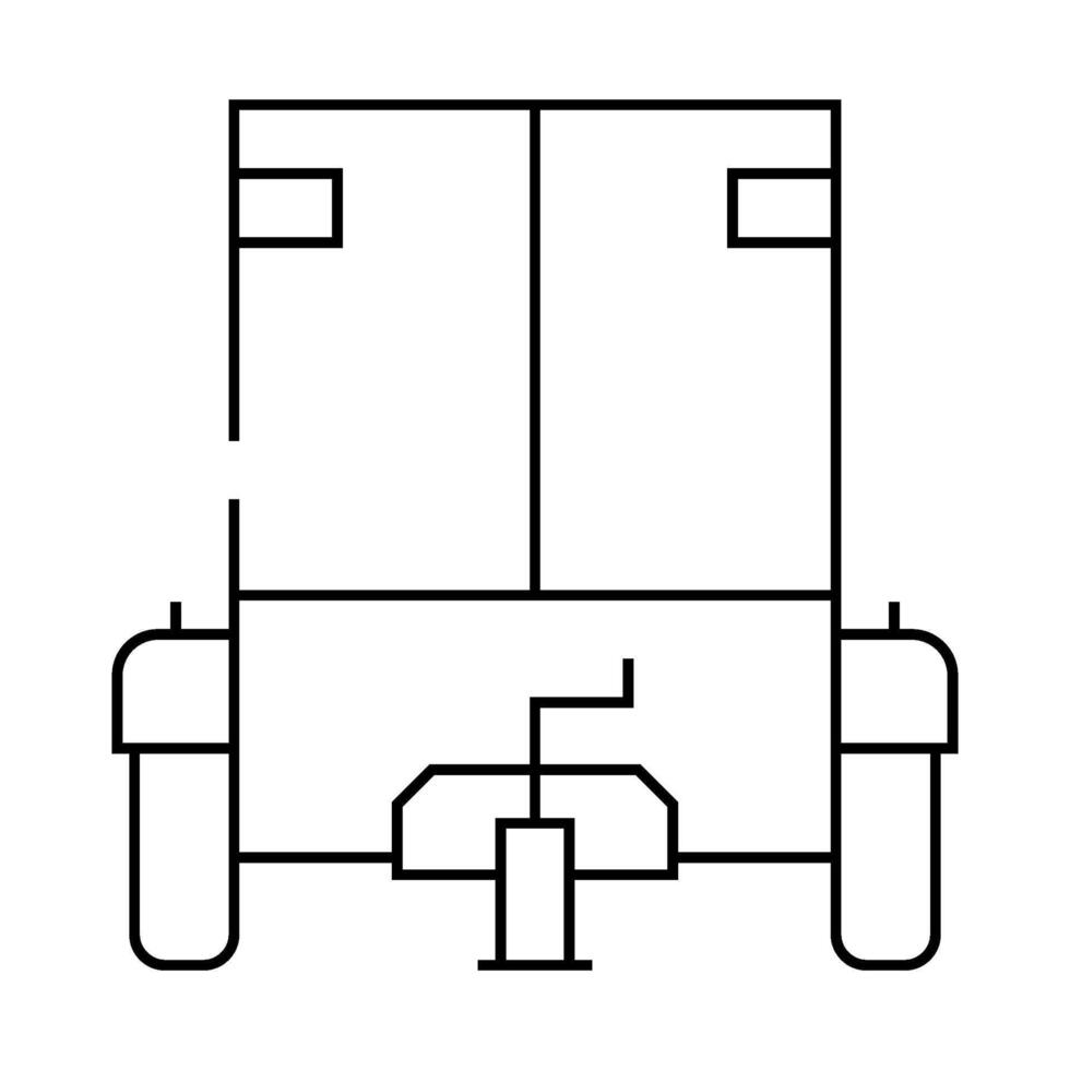 trailer transport vehicle line icon illustration vector