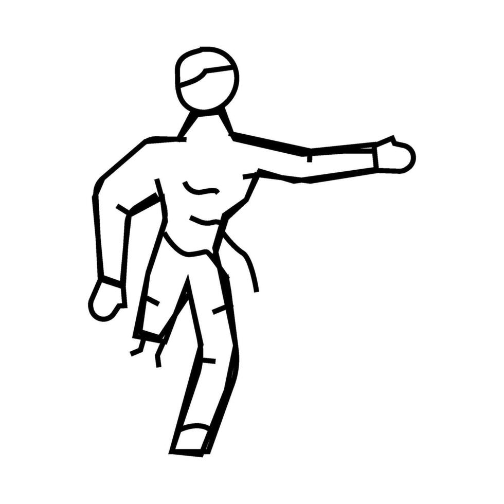 evil zombie line icon illustration vector