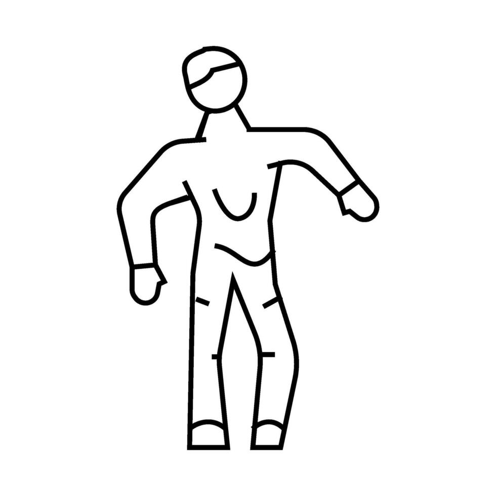 dead zombie line icon illustration vector