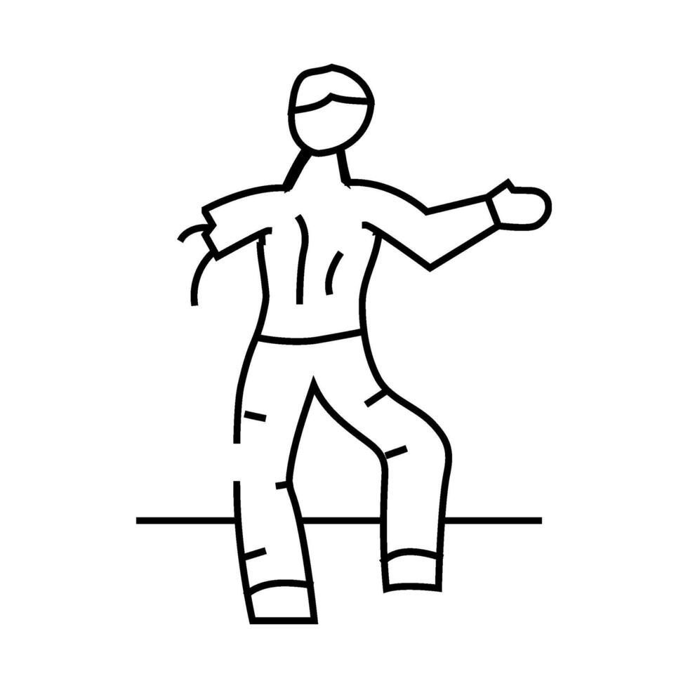 scary zombie line icon illustration vector