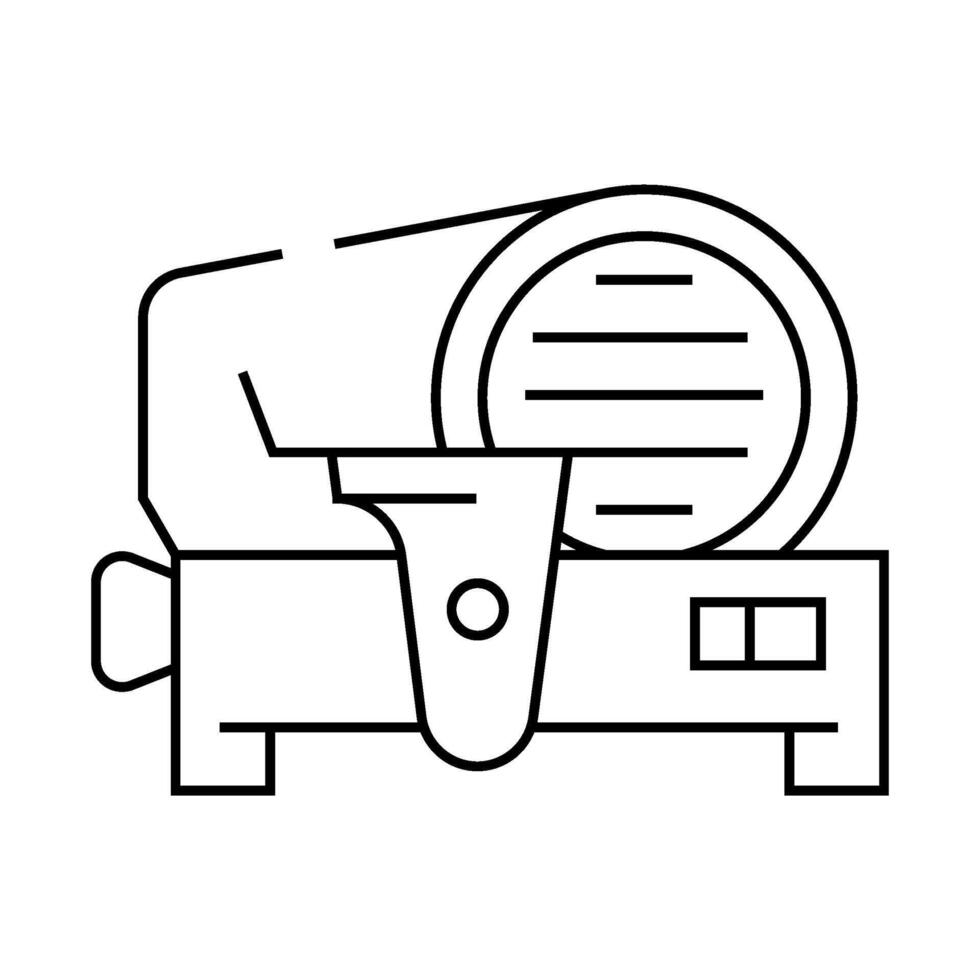 meat slicer line icon illustration vector