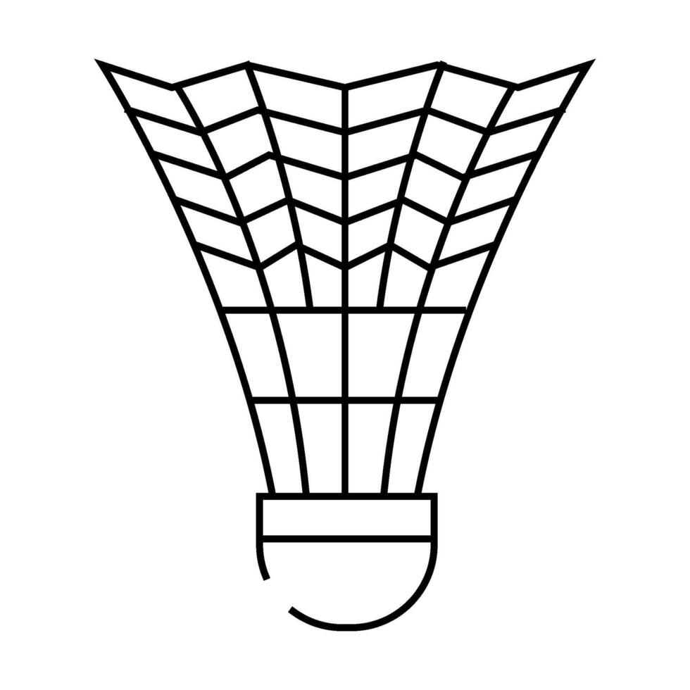 shuttlecock sport line icon illustration vector