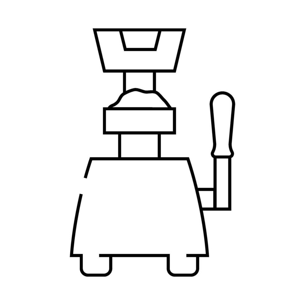 hamburger presses line icon illustration vector