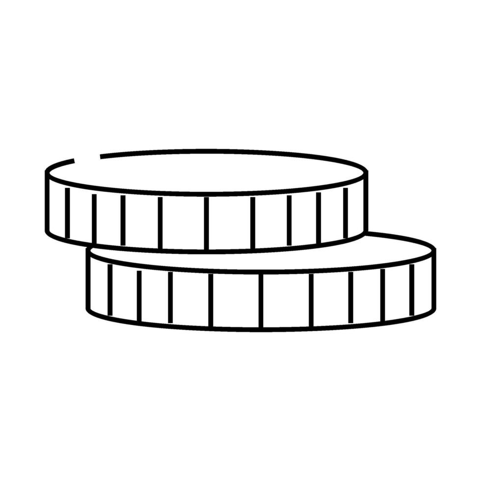 pile coin line icon illustration vector