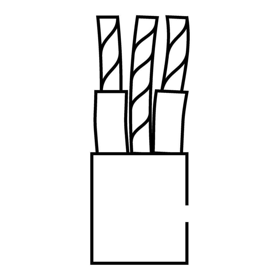 non metallic wire line icon illustration vector