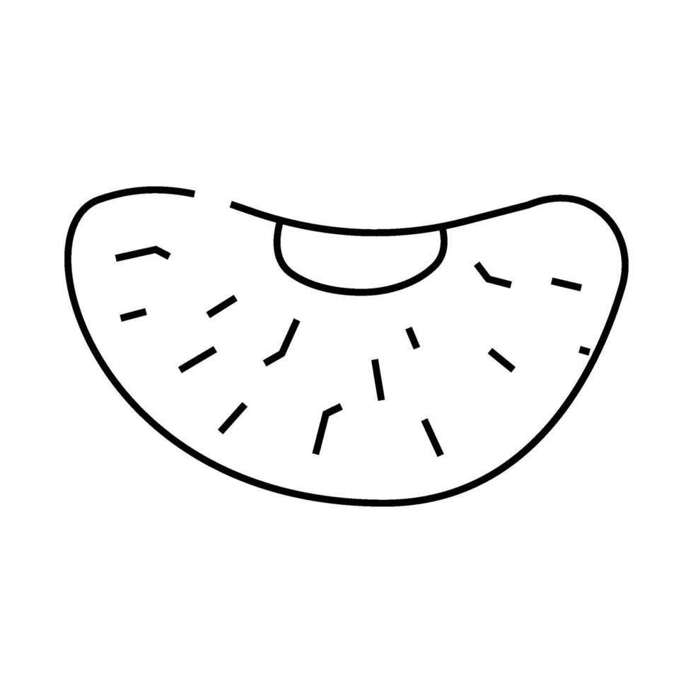 wedge mandarin clementine line icon illustration vector