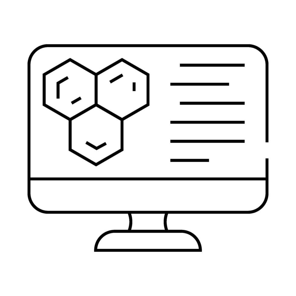 laboratory molecular structure line icon illustration vector