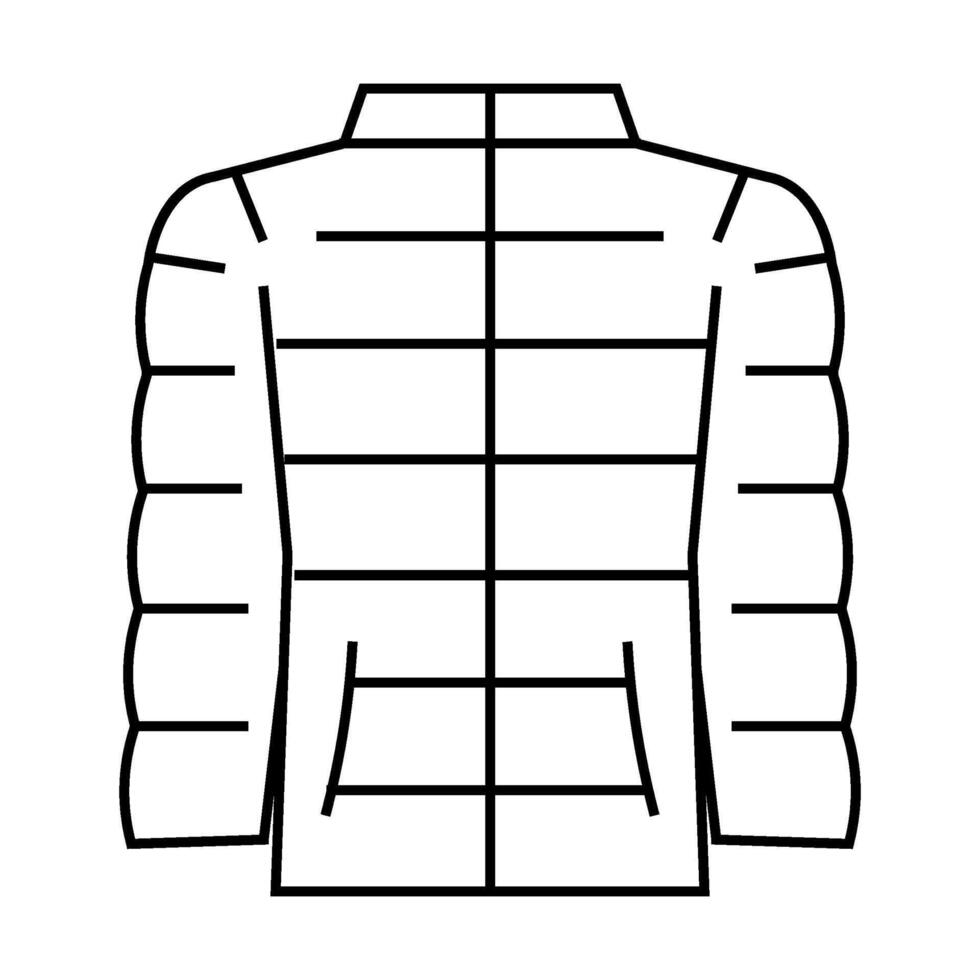 puffer outerwear male line icon illustration vector