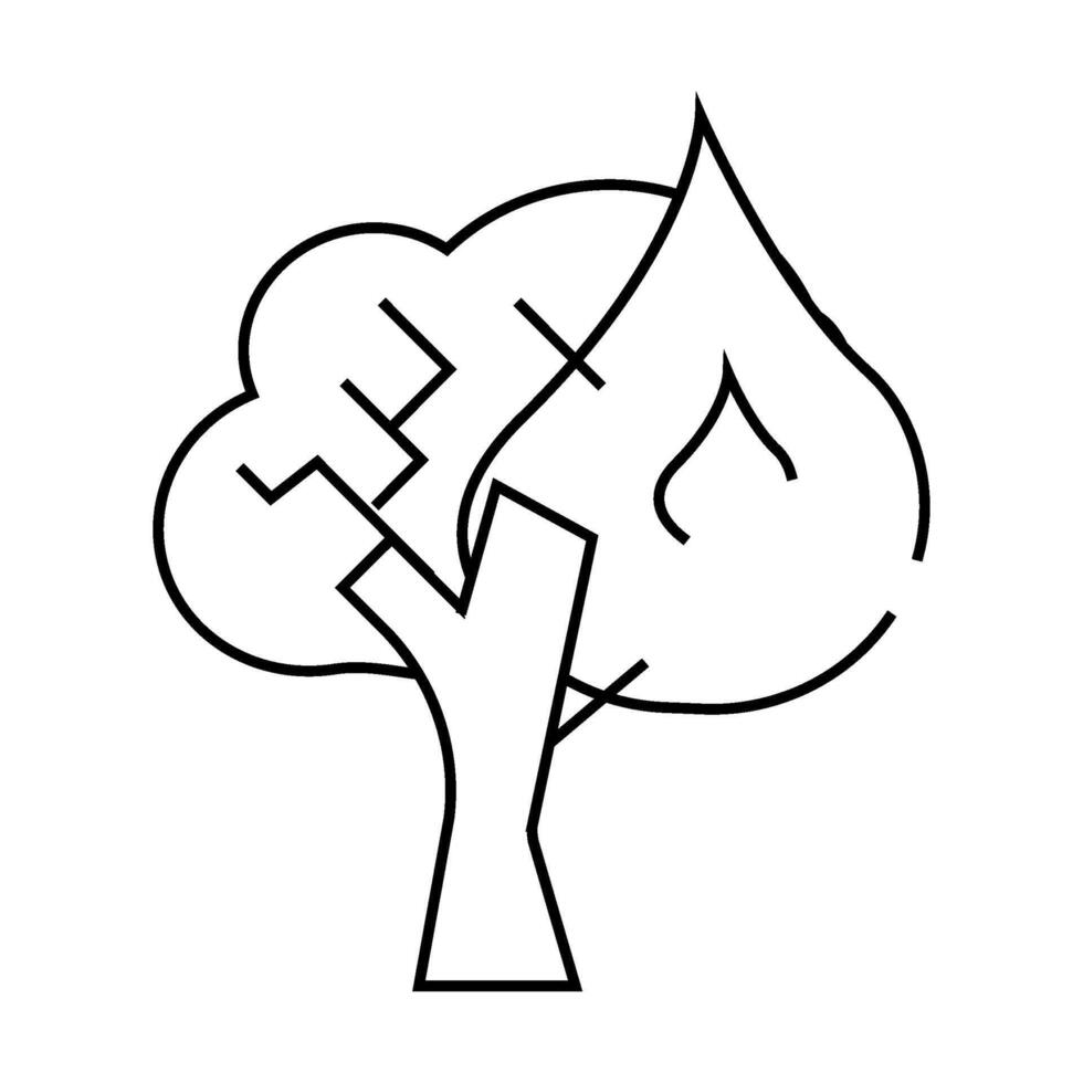 forest fires line icon symbol illustration vector