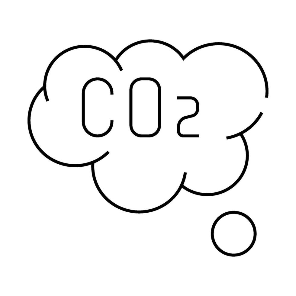 co2 cloud line icon symbol illustration vector