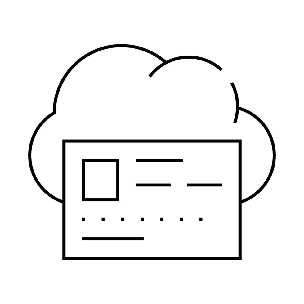 profile account inforamtion cloud storage line icon illustration vector