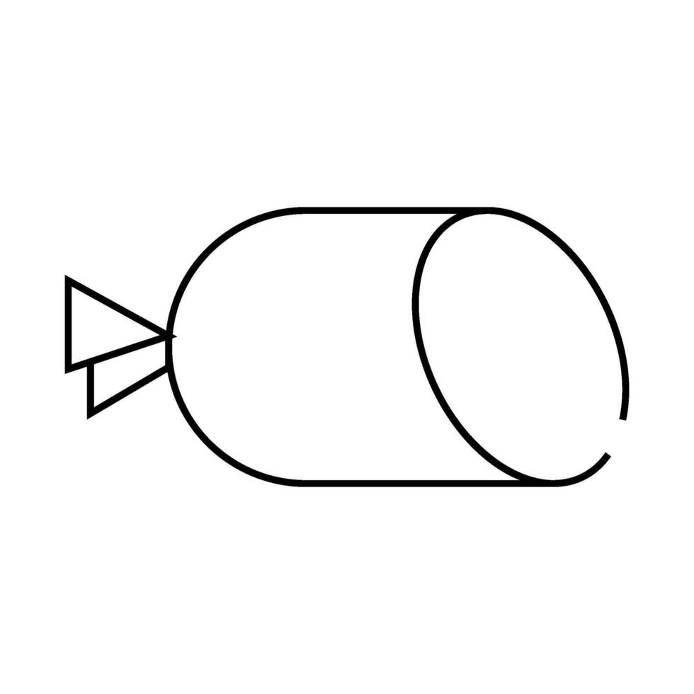 seitan sausage line icon symbol illustration vector