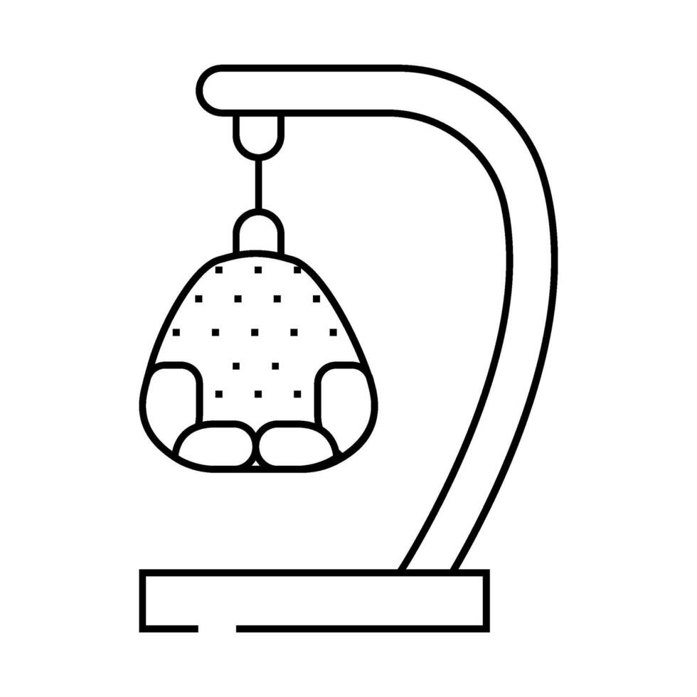 hammock chair living room line icon illustration vector