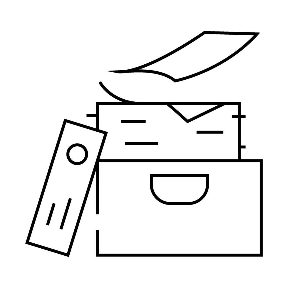 bureaucracy paper document line icon illustration vector