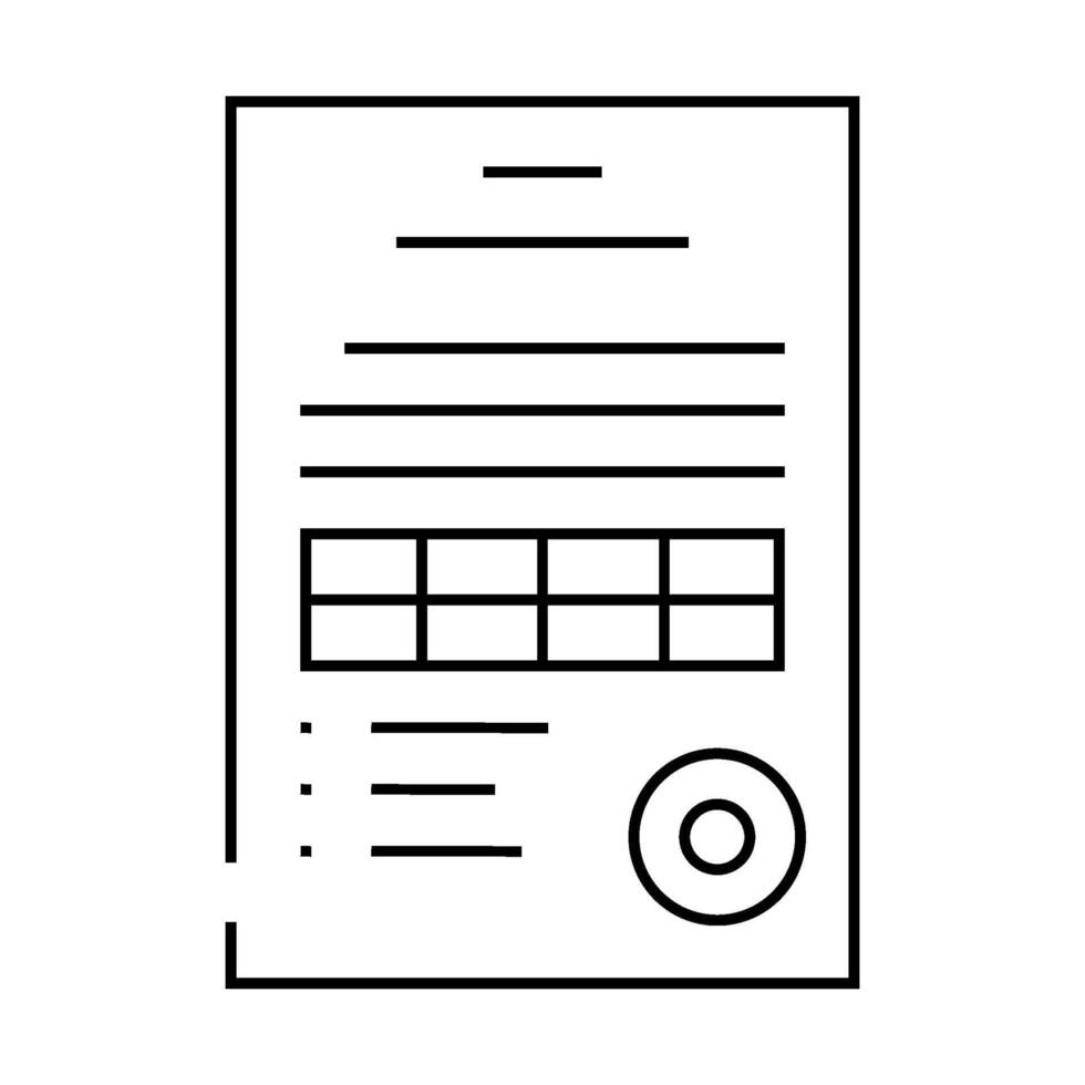 report paper document line icon illustration vector