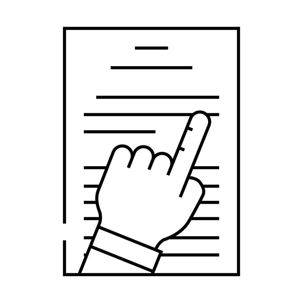 review paper document line icon illustration vector