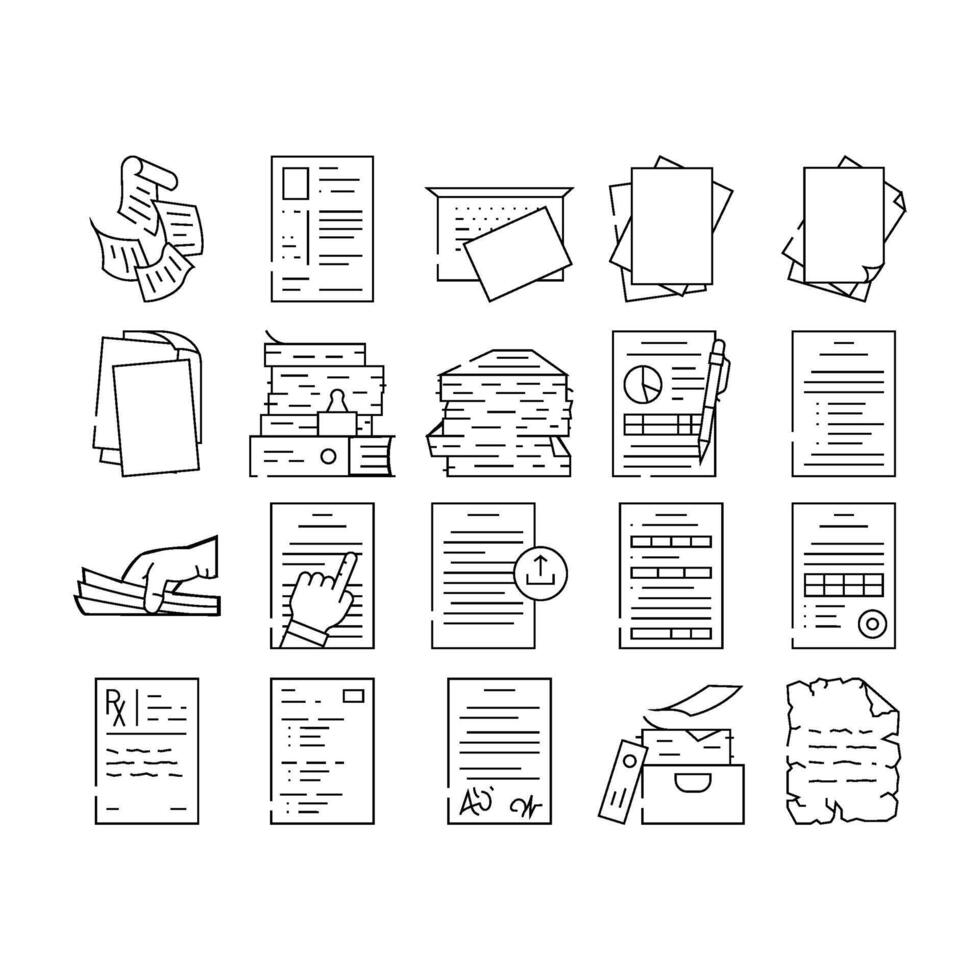 paper white torn empty icons set vector