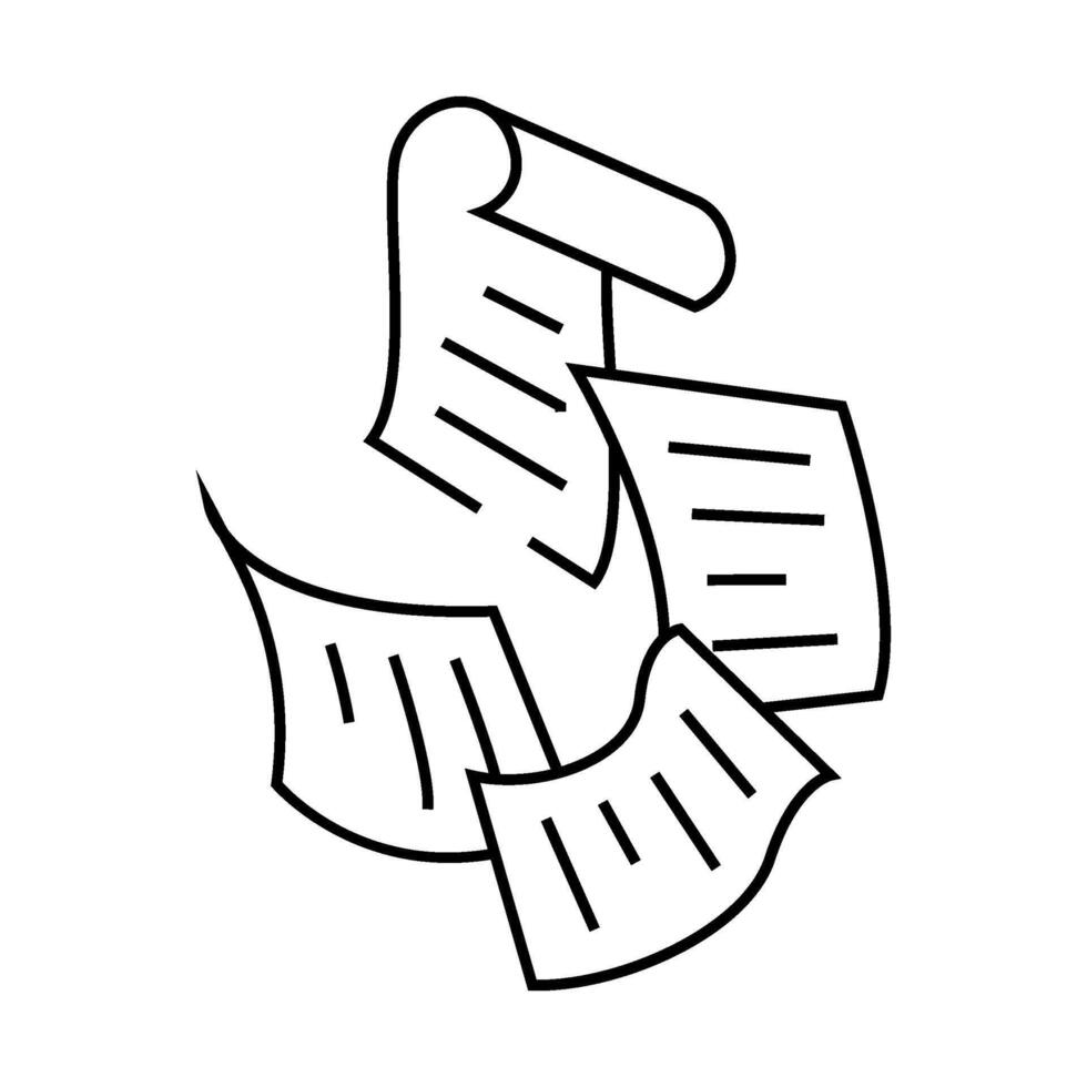 fly paper document line icon illustration vector