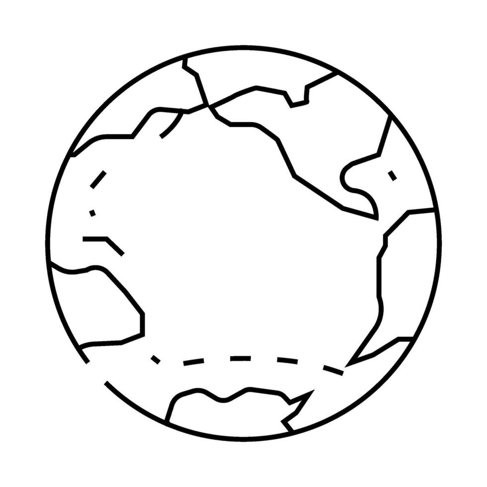 pacific ocean map line icon illustration vector