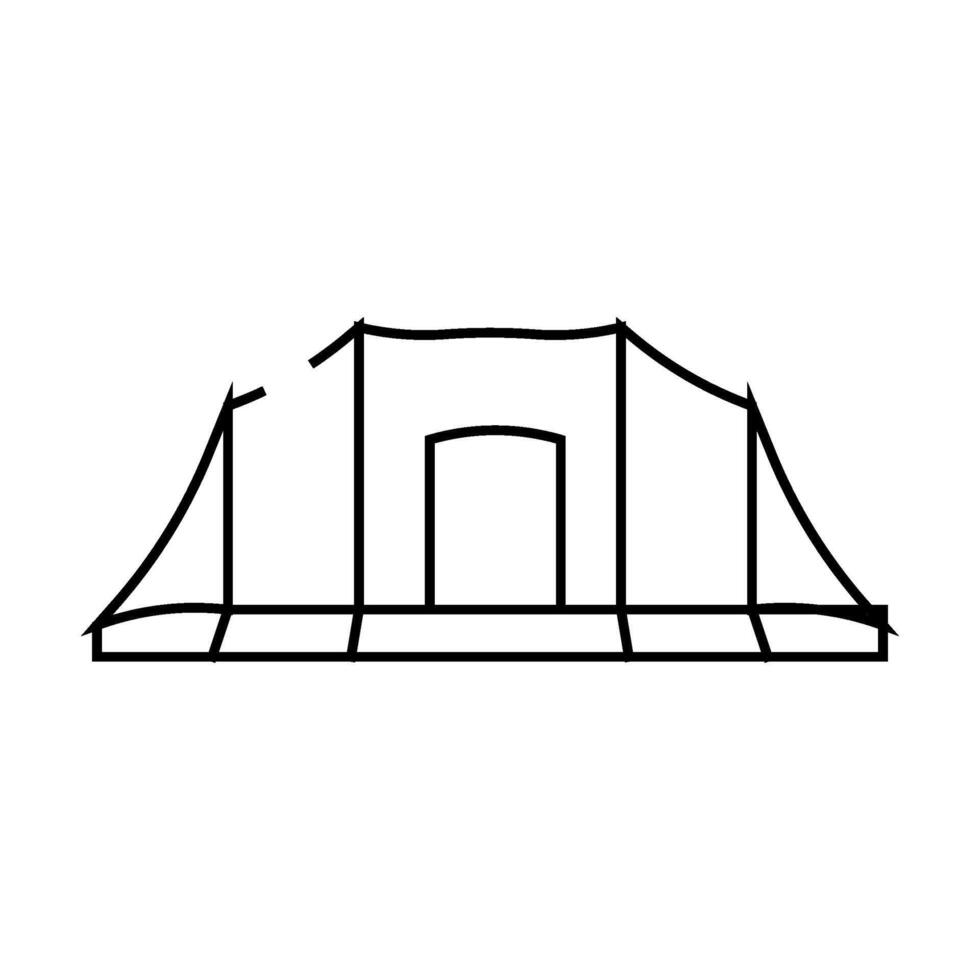 activity tent vacation line icon illustration vector