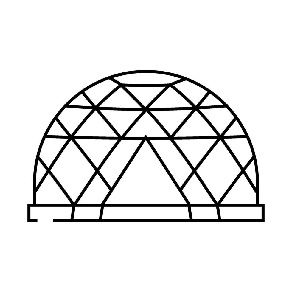 tourism tent vacation line icon illustration vector