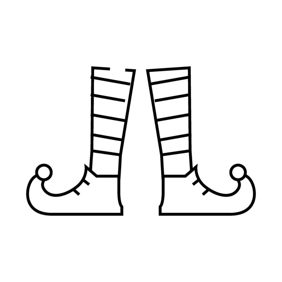 feet elf cute line icon illustration vector