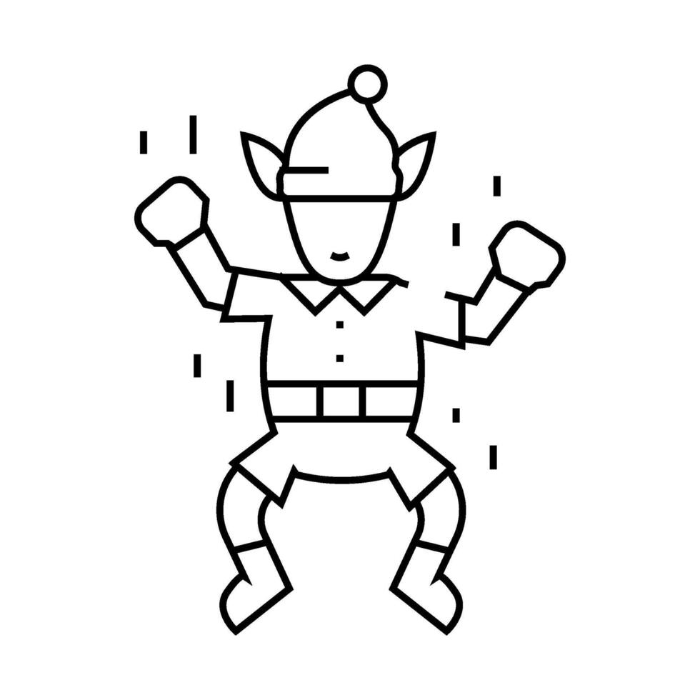elf little line icon illustration vector