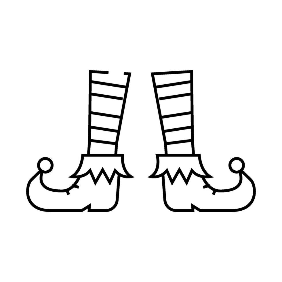 feet elf little line icon illustration vector