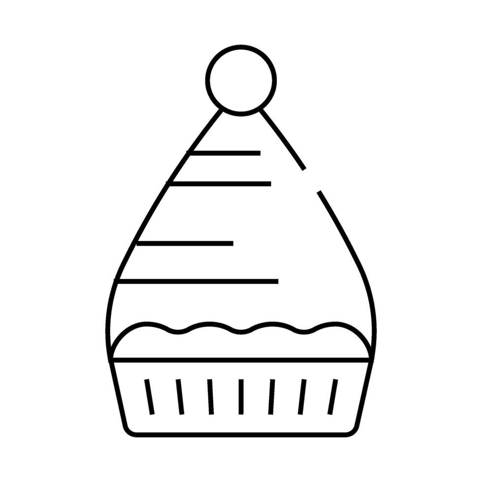hat elf line icon illustration vector