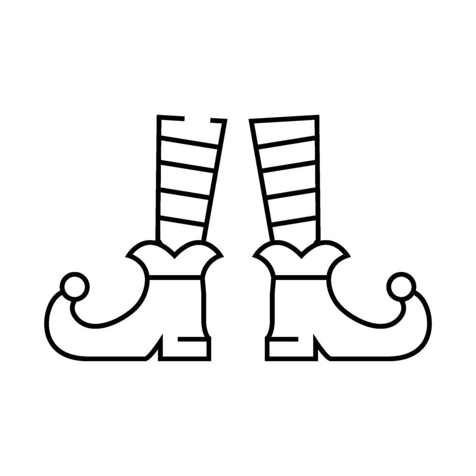 leg elf cute line icon illustration vector