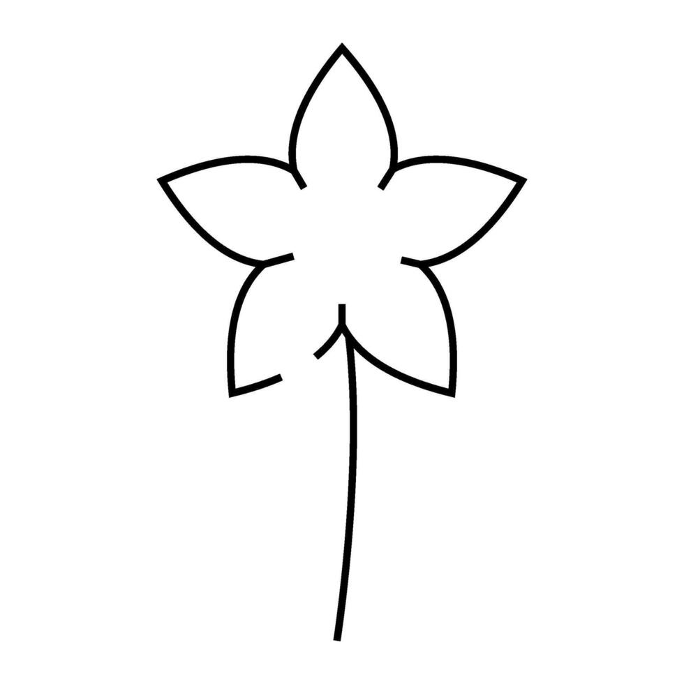 rhododendron flower spring line icon illustration vector