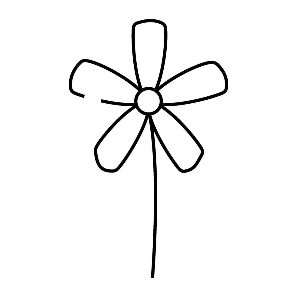 jasmine flower spring line icon illustration vector