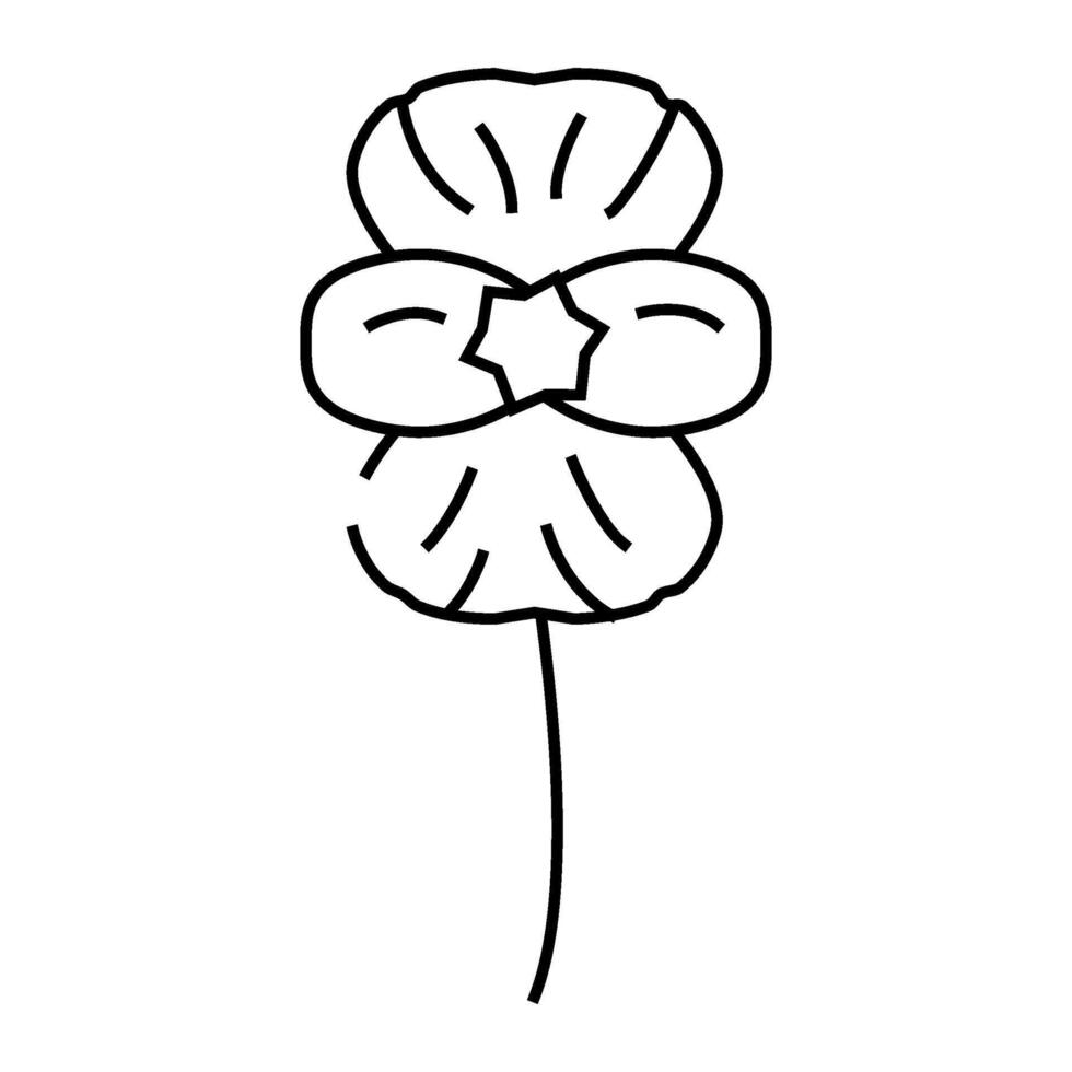 begonia flower spring line icon illustration vector