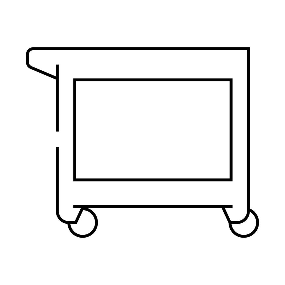utility cart garage tool line icon illustration vector