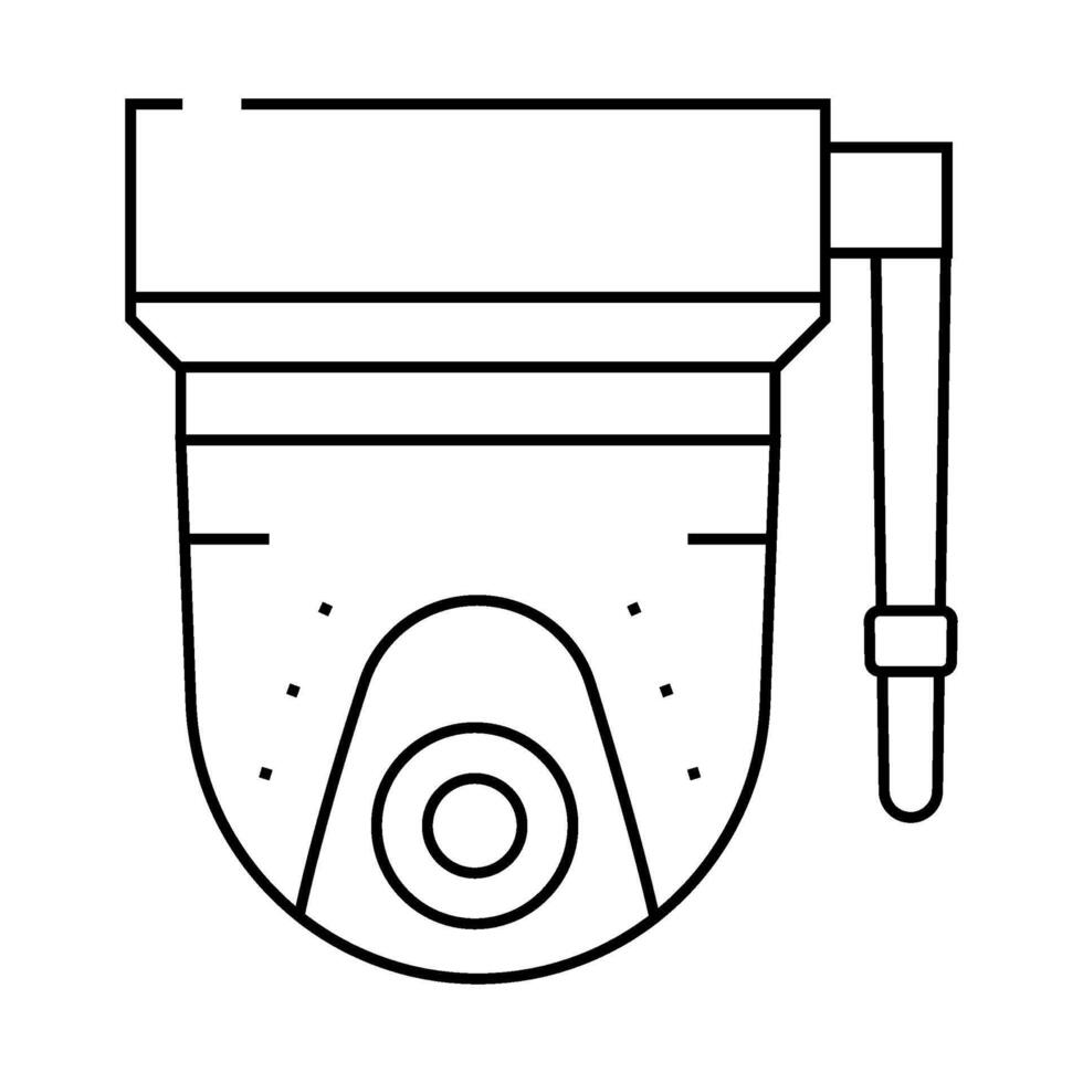ring security camera garage tool line icon illustration vector