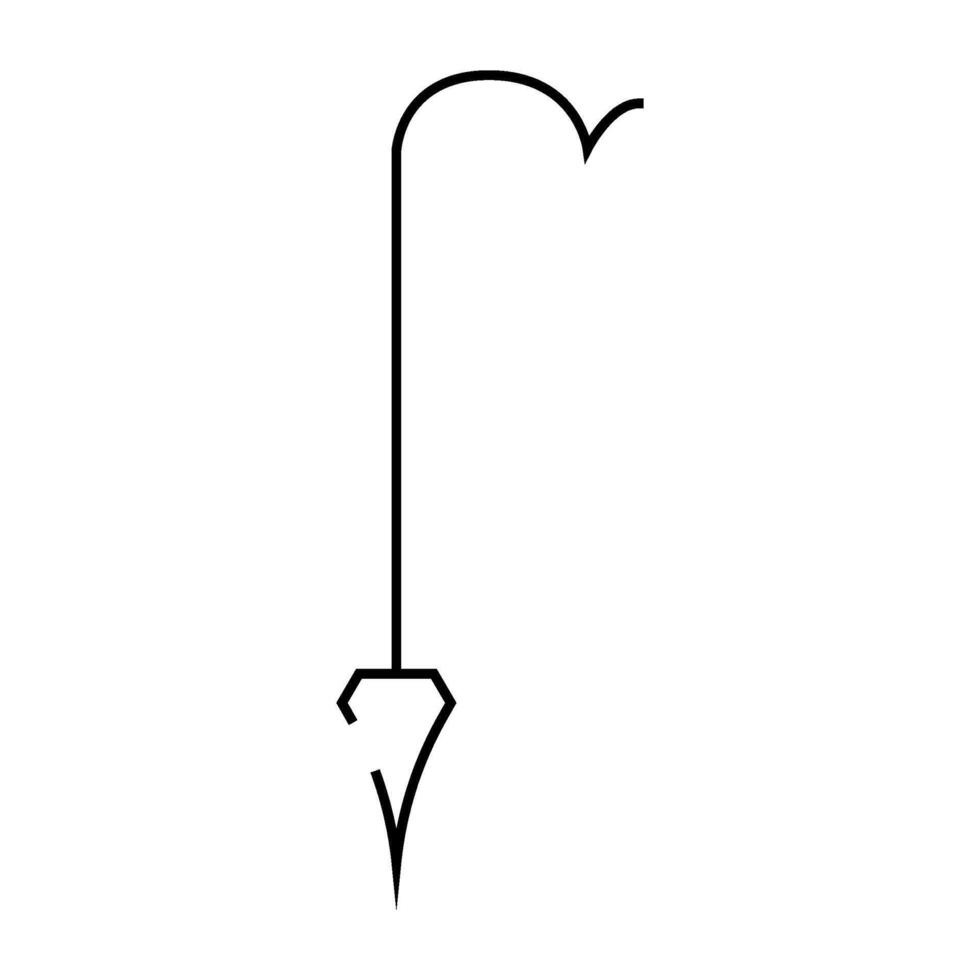 garden stakes tool line icon illustration vector