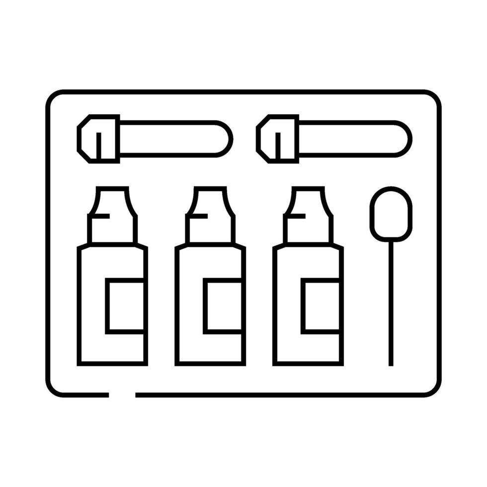 soil test kit garden tool line icon illustration vector