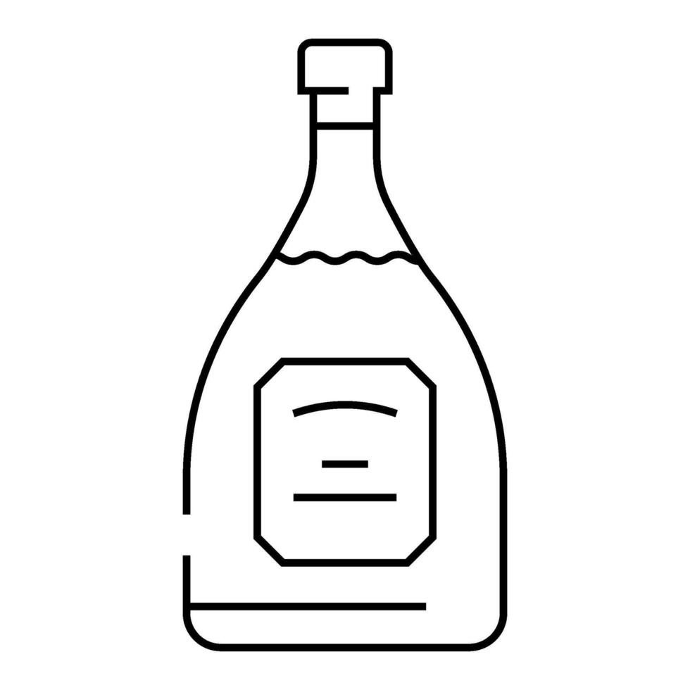 absinthe drink bottle line icon illustration vector