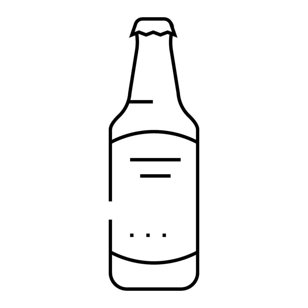 beer drink bottle line icon illustration vector