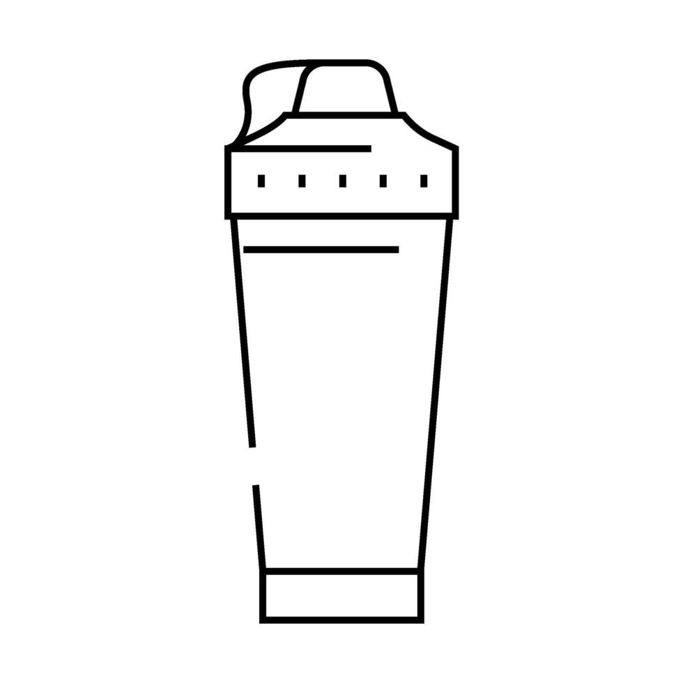 shaker smoothie drink line icon illustration vector