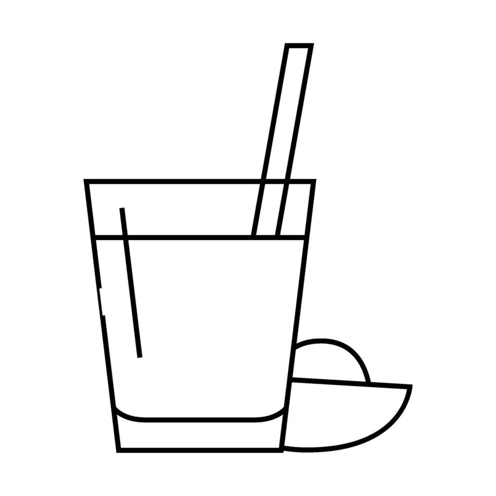 avocado smoothie drink line icon illustration vector