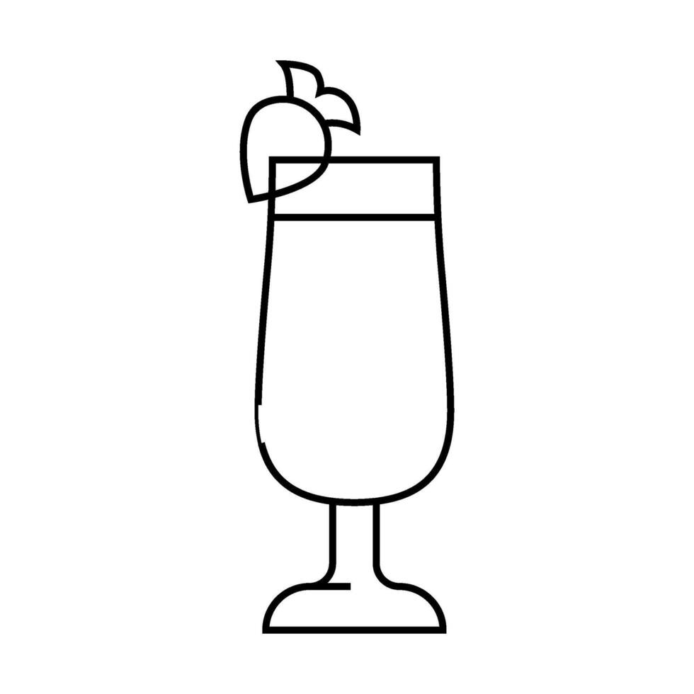 yogurt smoothie drink line icon illustration vector