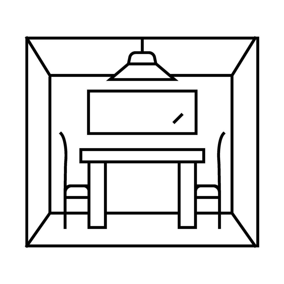 police interrogation crime line icon illustration vector