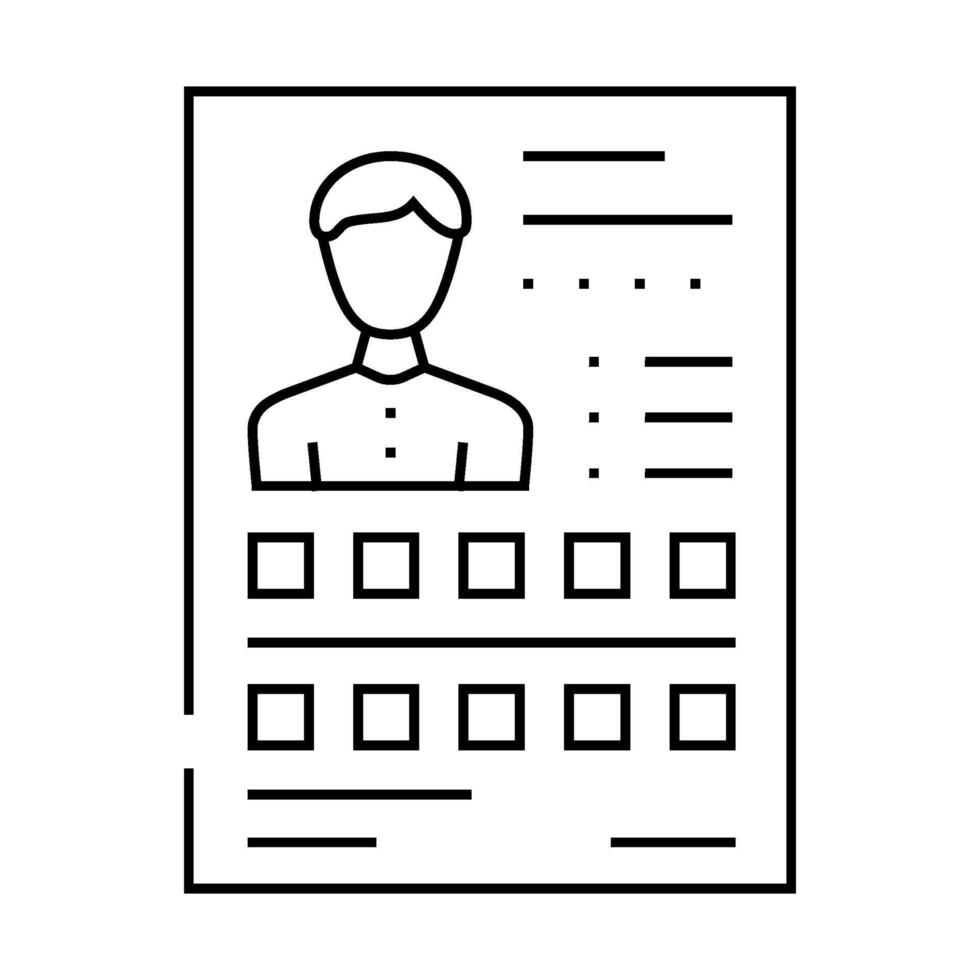 mugshot profile criminal line icon illustration vector