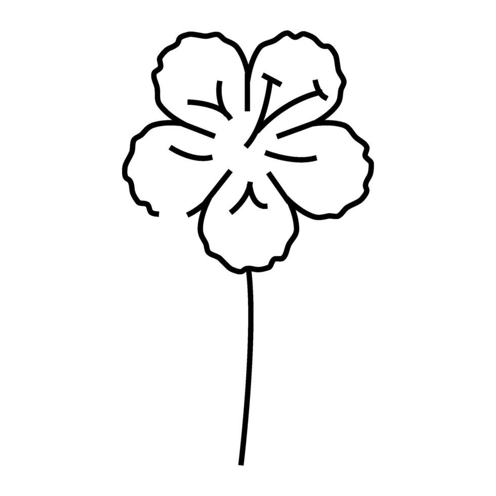azalea blossom spring line icon illustration vector
