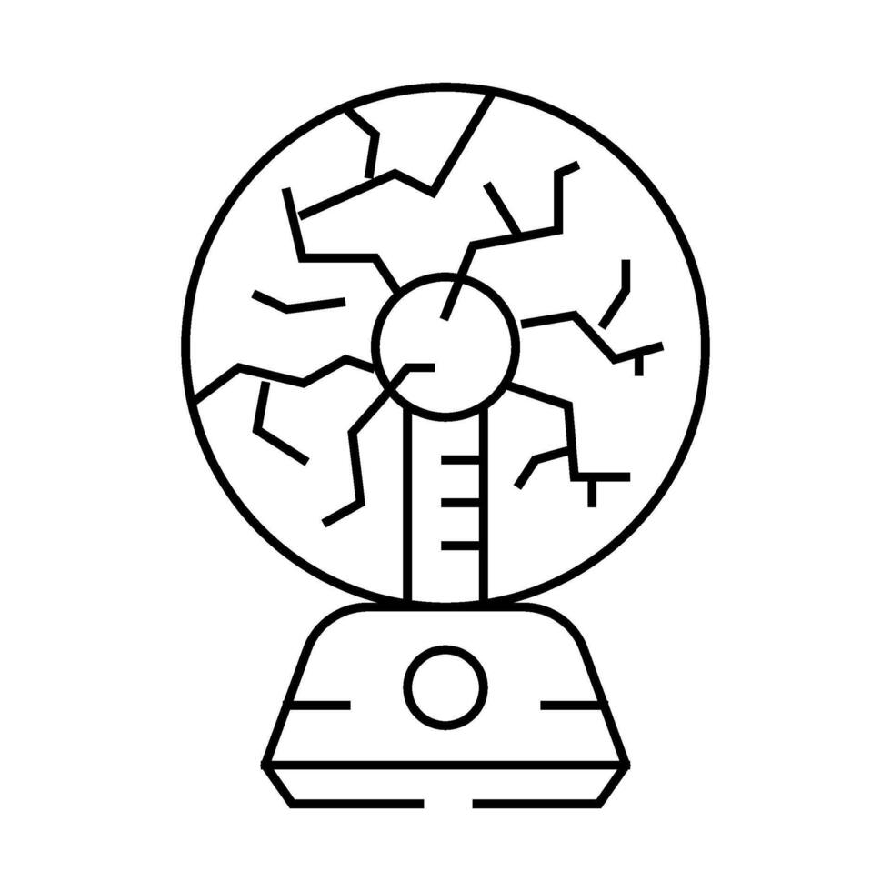 plasma ball kid bedroom line icon illustration vector
