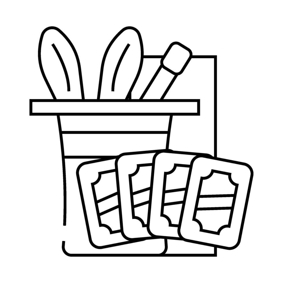 magic set trick toy baby line icon illustration vector